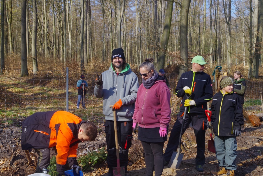 In vielen verschiedenen Gruppen wurde gepflanzt und die Bäume dementsprechend zugeteilt Bild